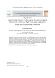 Implementing national technological absorptive capacity framework to motivate high technology application in Bac Kan’s agricultural production