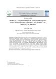 Models of criminal liability of artificial intelligence: From science fiction to prospect for criminal law and policy in Vietnam