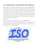 Quy trình quản lý nhân sự theo tiêu chuẩn ISO