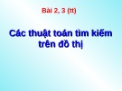 Bài giảng Lý thuyết đồ thị - Bài 2+3: Các thuật toán tìm kiếm trên đồ thị (tt)