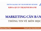 Bài giảng Marketing căn bản: Chương 1 - ThS. Huỳnh Hạnh Phúc (2018)