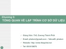 Bài giảng Lập trình trên môi trường Window: Chương 5 - ThS. Dương Thành Phết