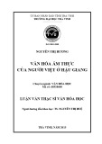 Tóm tắt luận văn Thạc sĩ Văn hóa học: Văn hóa ẩm thực của người Việt ở Hậu Giang