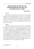 Đổi mới phương pháp giảng dạy của giảng viên ngành Giáo dục chính trị ở các trường đại học, cao đẳng