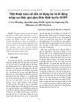 Một thuật toán cải tiến sử dụng tác tử di động nâng cao hiệu quả giao thức định tuyến AODV