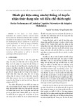 Đánh giá hiệu năng của hệ thống vô tuyến nhận thức dạng nền với điều chế thích nghi