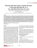 Phân lập, định danh chủng vi khuẩn chịu mặn, có hoạt tính phân giải lân vô cơ cho vùng Đồng bằng sông Cửu Long