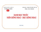 Danh mục thuốc nhìn giống nhau – đọc giống nhau năm 2019