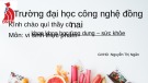 Bài thuyết trình môn Vi sinh thực phẩm: Quá trình sản xuất nước tương