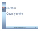 Bài giảng Quản trị học: Chương 7 - TS. Trần Đăng Khoa (Cao học)