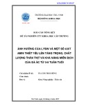 Đề tài nghiên cứu khoa học cấp trường: Ảnh hưởng của lysin và một số axit amin thiết yếu lên tăng trọng, chất lượng thân thịt và khả năng miễn dịch của gà ác từ 0-8 tuần tuổi