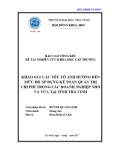 Đề tài nghiên cứu khoa học cấp trường: Khảo sát các yếu tố ảnh hưởng đến mức độ áp dụng kế toán quản trị chi phí trong các doanh nghiệp nhỏ và vừa tại tỉnh Trà Vinh