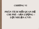 Bài giảng môn Kế toán quản trị - Chương 6: Phân tích mối quan hệ chi phí, sản lượng, lợi nhuận (CVP)