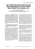 Cải thiện khả năng bám cho bộ điều khiển MRAC của hệ thống điều khiển tốc độ băng tải