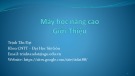 Bài giảng Máy học nâng cao: Giới thiệu - Trịnh Tấn Đạt