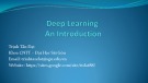 Bài giảng Máy học nâng cao: Deep learning an introduction - Trịnh Tấn Đạt