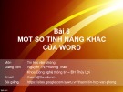 Bài giảng Tin học văn phòng: Bài 6 - Nguyễn Thị Phương Thảo