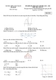 Đề thi HK 1 môn Toán lớp 12 năm 2019-2020 - THPT Long Thạnh