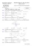 Đề thi HK 1 môn Toán lớp 12 năm 2019-2020 - Sở GD&ĐT Bà Rịa-Vũng Tàu