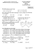 Đề thi HK 1 môn Toán lớp 12 năm 2019-2020 - THPT Nguyễn Tất Thành - Hà Nội
