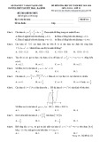 Đề thi HK 1 môn Toán lớp 12 năm 2019-2020 - Nguyễn Trãi, Hà Nội