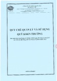 Quy chế quản lý và sử dụng quỹ khen thưởng - Công ty Cổ phần Lilama 18.1