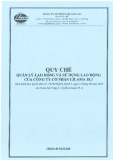 Quy chế quản lý lao động và sử dụng lao động - Công ty Cổ phần Lilama 18.1