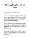 Phương pháp phân tích tài chính