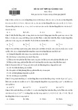Đề thi thử THPT quốc gia môn Vật lý năm học 2020