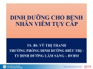 Bài giảng Dinh dưỡng cho bệnh nhân viêm tụy cấp