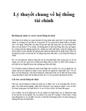 Lý thuyết chung về hệ thống tài chính