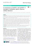 Co-expression of SpSOS1 and SpAHA1 in transgenic Arabidopsis plants improves salinity tolerance