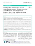 An integrated omics analysis reveals molecular mechanisms that are associated with differences in seed oil content between Glycine max and Brassica napus