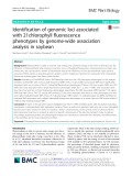 Identification of genomic loci associated with 21chlorophyll fluorescence phenotypes by genome-wide association analysis in soybean