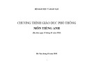 Bài giảng Chương trình giáo dục phổ thông môn Tiếng Anh