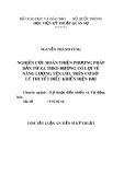 Tóm tắt Luận án tiến sĩ Kỹ thuật: Nghiên cứu hoàn thiện phương pháp dẫn từ xa theo hướng có lợi về năng lượng tên lửa trên cơ sở lý thuyết điều khiển hiện đại.