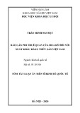 Tóm tắt Luận án Tiến sĩ Kinh tế Quốc tế: Rào cản phi thuế quan của Hoa Kỳ đối với xuất khẩu hàng thủy sản Việt Nam