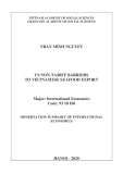 Summary of Doctoral thesis of Economic: Us non-tariff barriers to Vietnamese seafood export