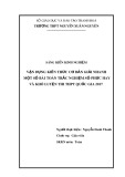 Sáng kiến kinh nghiệm: Vận dụng kiến thức cơ bản giải nhanh một số bài toán trắc nghiệm số phức hay và khó luyện thi THPT Quốc gia 2017