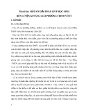 Sáng kiến kinh nghiệm: Một số giải pháp giúp  học sinh rèn luyện kỹ năng giải phương trình vô tỉ
