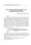 Đánh giá mức độ đáp ứng đối với công việc của sinh viên tốt nghiệp tại trường Cao đẳng Quân y 2