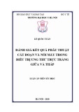 Luận án tiến sĩ Y học: Đánh giá kết quả phẫu thuật cắt đoạn và nối máy trong điều trị ung thư trực tràng giữa và thấp