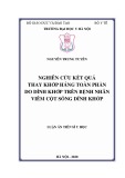 Luận án tiến sĩ Y học: Nghiên cứu kết quả thay khớp háng toàn phần do dính khớp trên bệnh nhân viêm cột sống dính khớp