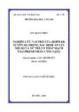 Tóm tắt Luận án tiến sĩ Y học: Nghiên cứu vai trò Doppler xuyên sọ trong xác định áp lực nội sọ và xử trí co thắt mạch não ở bệnh nhân CTSN nặng