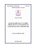 Luận án tiến sĩ Y học: Đánh giá hiệu quả can thiệp trong quản lý tăng huyết áp tại huyện Hạ Hòa, tỉnh Phú Thọ