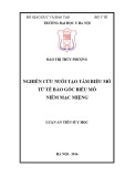 Luận án tiến sĩ Y học: Nghiên cứu nuôi tạo tấm biểu mô từ tế bào gốc biểu mô niêm mạc miệng