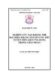 Luận án tiến sĩ Y học: Nghiên cứu tạo kháng thể đặc hiệu kháng nguyên ung thư tuyến tiền liệt ứng dụng trong chẩn đoán