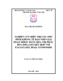 Luận án tiến sĩ Y học: Nghiên cứu điều trị ung thư phổi không tế bào nhỏ giai đoạn IIIB, IV bằng hóa trị phác đồ cisplatin kết hợp với paclitaxel hoặc etoposide