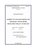 Luận án tiến sĩ Y học: Nghiên cứu ứng dụng đường mổ nội soi qua xoang bướm trong phẫu thuật u tuyến yên