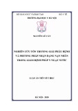 Luận án tiến sĩ Y học: Nghiên cứu tổn thương giải phẫu bệnh và phương pháp nhận dạng nạn nhân trong giám định pháp y ngạt nước